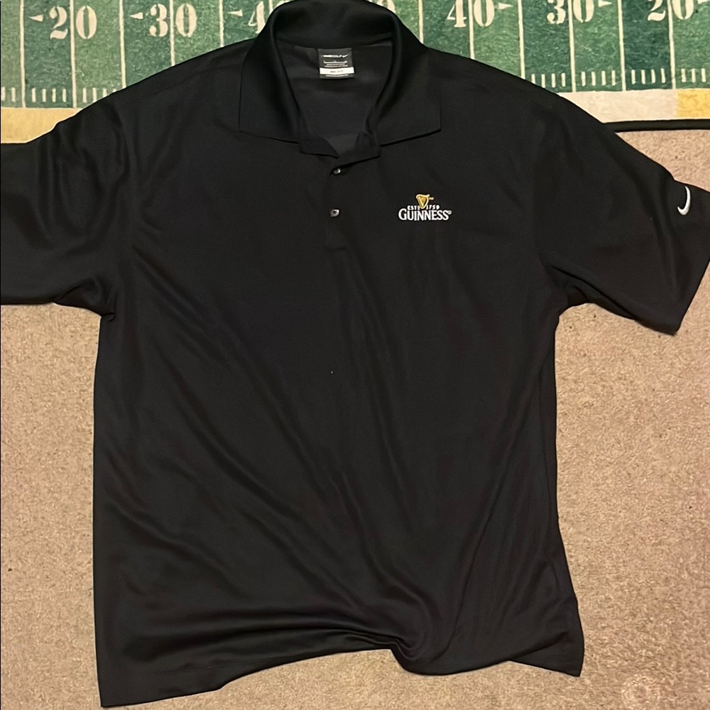 Guinness Black Polo Shirt Classic Style